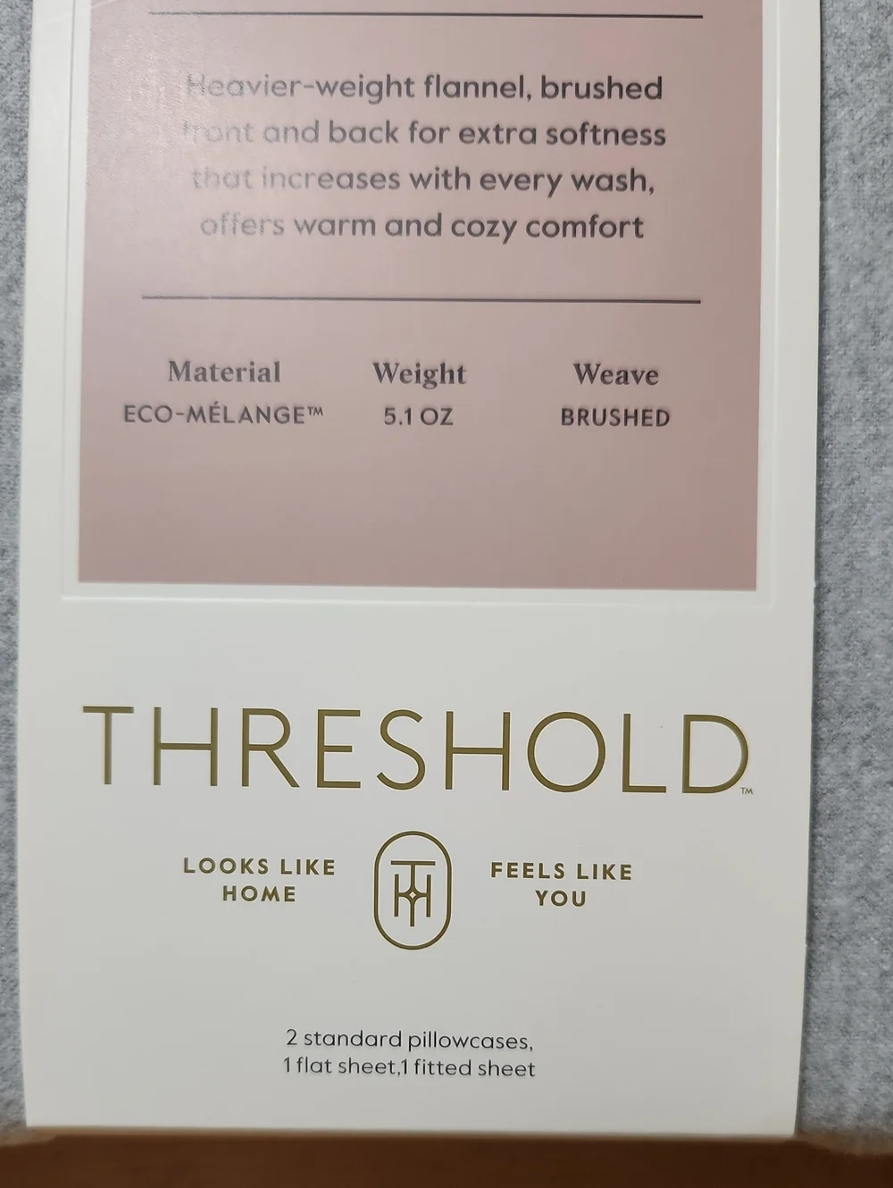 Threshold Ultra Soft Flannel Sheet Set. Queen.